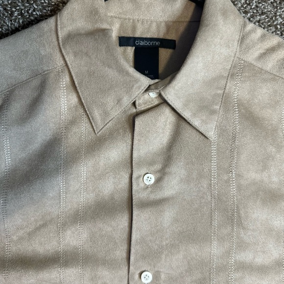 Men’s Claiborne Long Sleeve Button Down Shirt size M - Suede - Picture 3 of 4